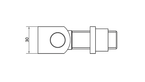 Комплектующие для распашных ворот Петля CAME H 18 регулируемая с гайкой, 42-68 мм, М18, приваривание в Миллерово